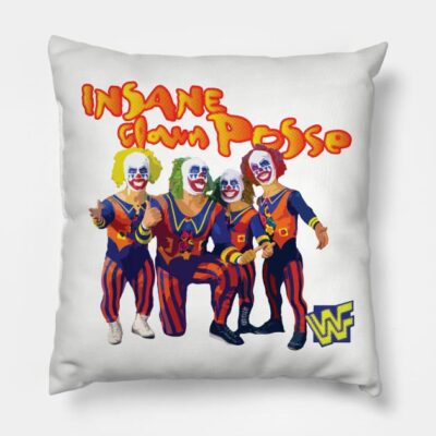 Mini Clown Posse Old School Rasslin Throw Pillow Official Insane Clown Posse Merch