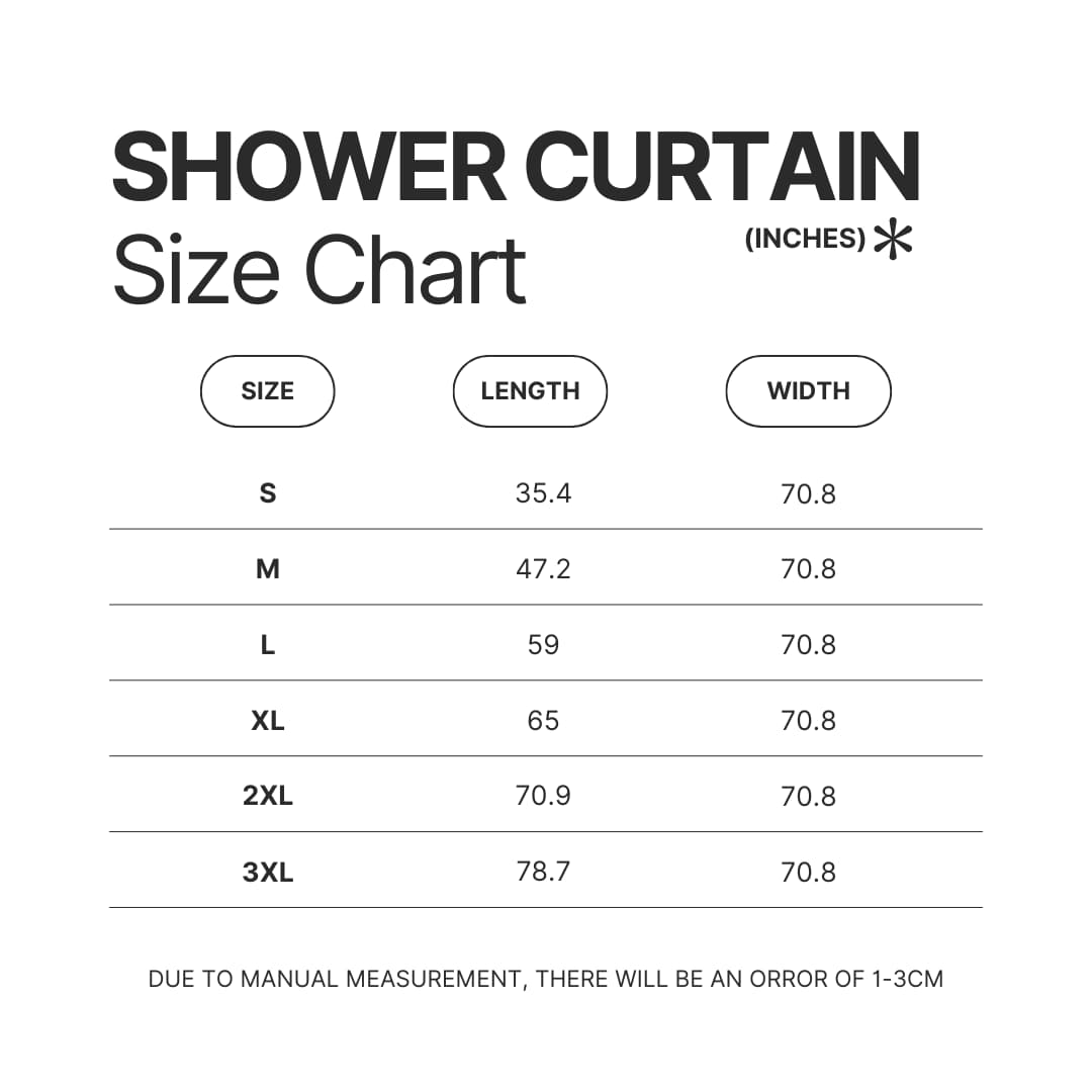 Shower Curtain Size Chart - Insane Clown Posse Store