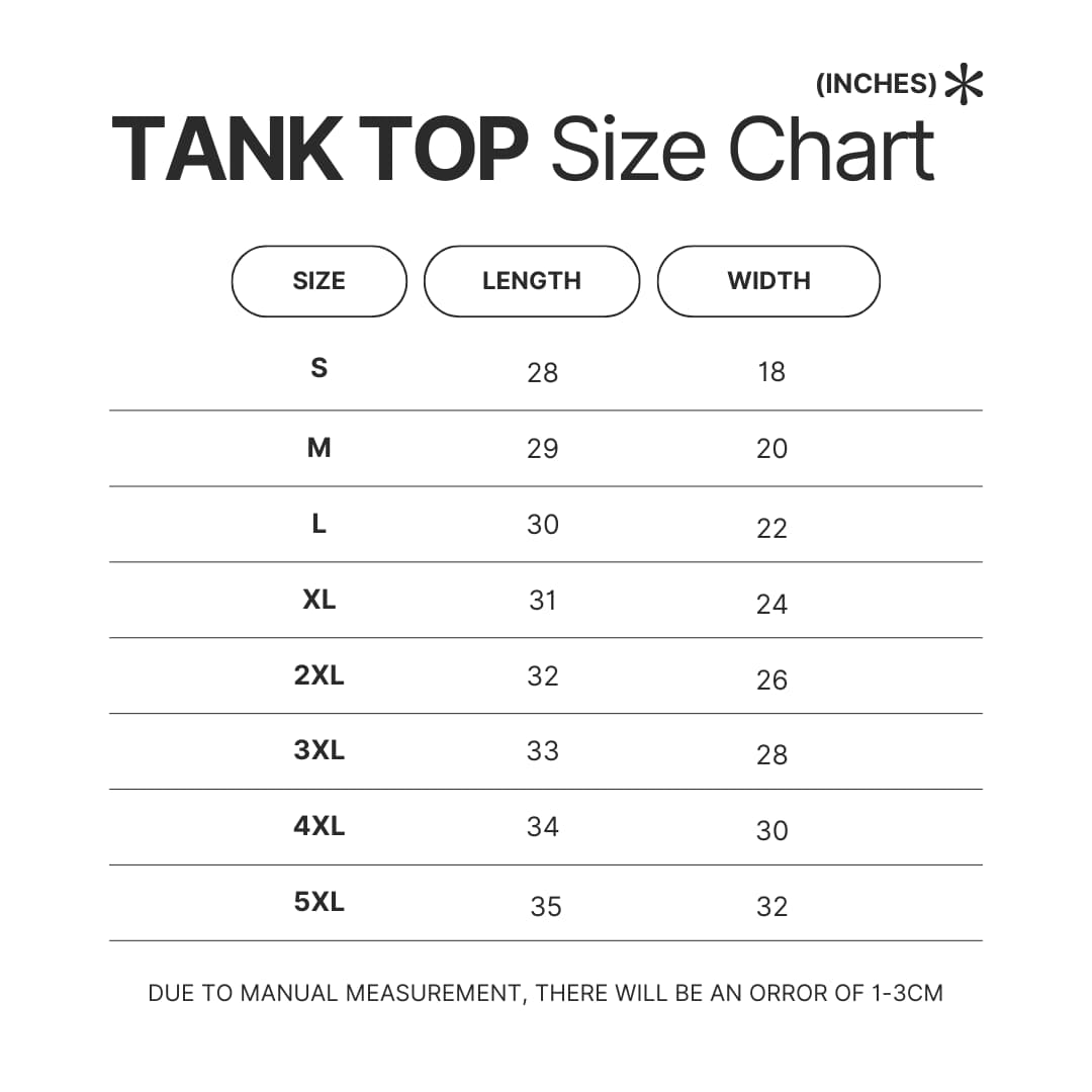 Tank Top Size Chart - Insane Clown Posse Store