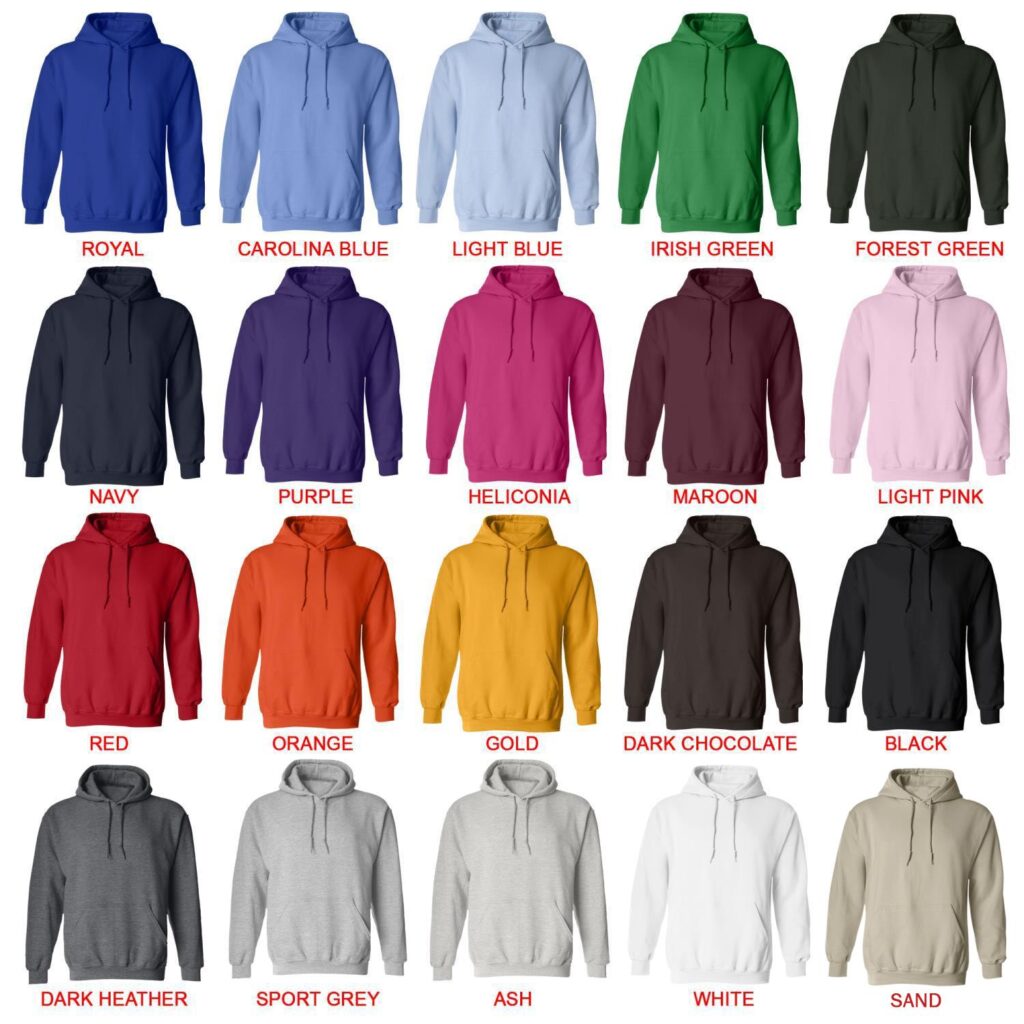 hoodie color chart - Insane Clown Posse Store