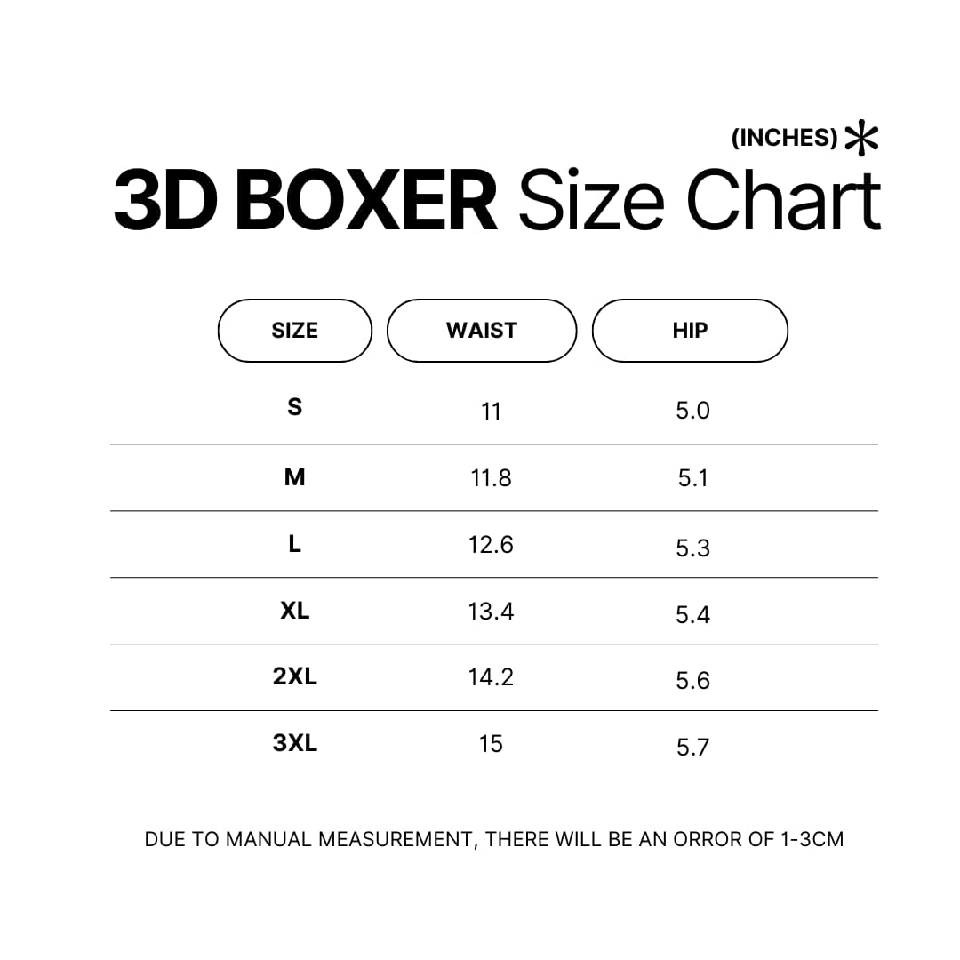 Product size chart
